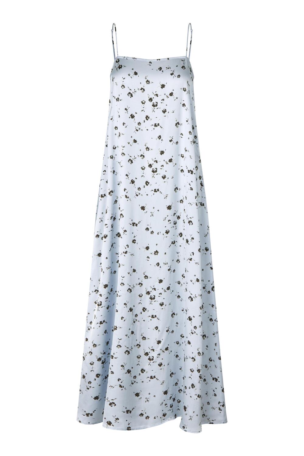 Adira lang stropkjole - Gray Dawn